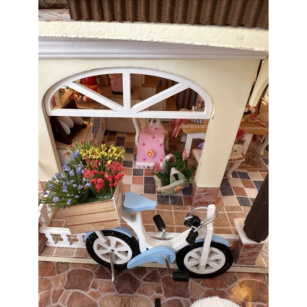 Built DIY Miniature Dollhouse Countryside Estate 3-Story Villa Model Light Up - Picture 14 of 16
